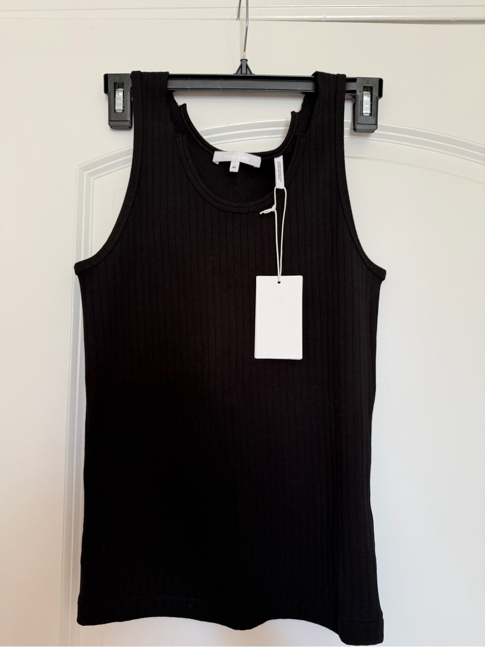 Helmut Lang Black Ribbed Tank